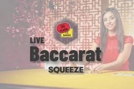 Baccarat Squeeze logo – Live Dealer by Evolution at Spin casino