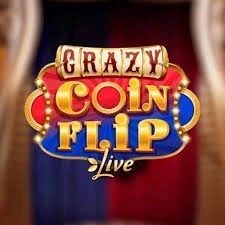 Crazy Coin Flip slot logo by Evolution at Spin casino