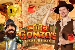 Gonzo's Treasure Map online game logo by Evolution on casino-spin.com