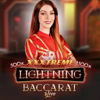 Lightning Baccarat by Evolution, showcased at casino-spin.com – game logo